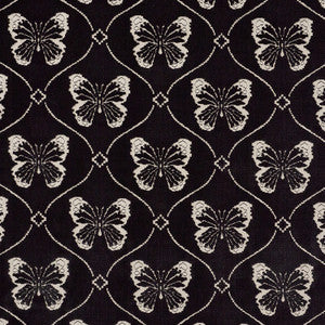 Papillon Velvet Onyx 72960 by Schumacher Fabric