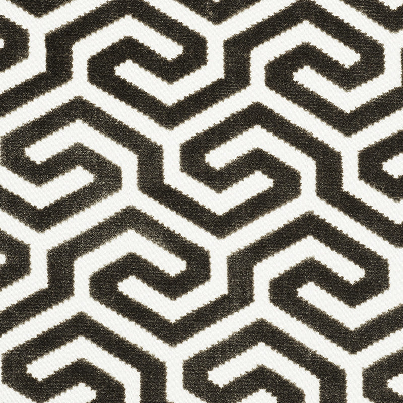 Ming Fret Velvet Taupe 73101 by Schumacher Fabric Cut-Patterned-Velvets 54% Cotton, 46% Viscose Wyzenbeek 50,000 Horizontal: 3.75 and Vertical: 3.125 50 - Fabric Carolina -