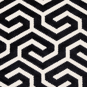 Ming Fret Velvet Black 73107 by Schumacher Fabric