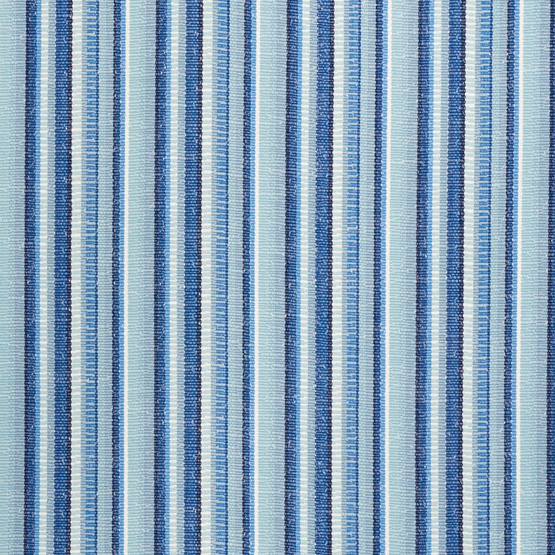 Primavera Stripe Sea 73112 by Schumacher Fabric INDOOR/OUTDOOR II: PRINTS & WOVENS DRALON ACRYLIC 100% FRANCE MARTINDALE 25,000 </p><p>Repeat: Horizontal: 3 3/8" (9CM) and Vertical: 55.25 - Fabric Carolina -