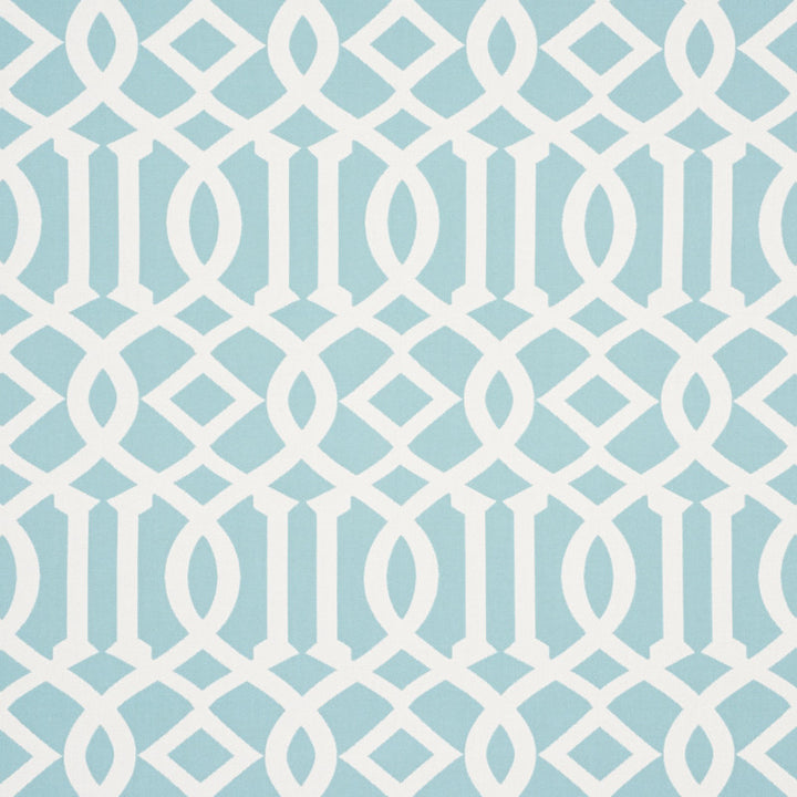 Imperial Trellis Indoor/Outdoor Aqua 73161 by Schumacher Fabric Indooroutdoor-Ii-Prints-Wovens 100% Polyester Wyzenbeek 30,000 Horizontal: 7 and Vertical: 12.25 54.75 - Fabric Carolina -