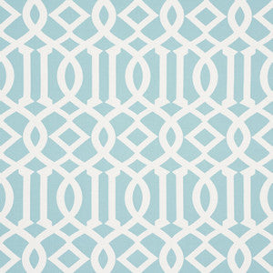 Imperial Trellis Indoor/Outdoor Aqua 73161 by Schumacher Fabric
