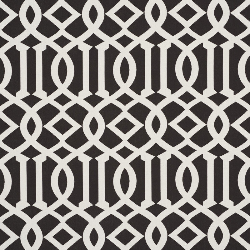 Imperial Trellis Indoor/Outdoor Black 73162 by Schumacher Fabric INDOOR/OUTDOOR II: PRINTS & WOVENS POLYESTER 100% UNITED STATES OF AMERICA WYZENBEEK 30,000 </p><p>Repeat: Horizontal: 7" (18CM) and Vertical: 12 1/4" (31CM) 54.75 - Fabric Carolina -