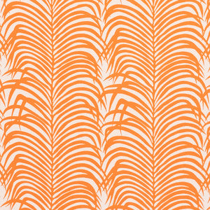 Zebra Palm Indoor/Outdoor Orange 73172 by Schumacher Fabric