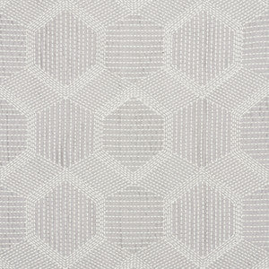 Tortuga Embroidery Grey 73201 by Schumacher Fabric