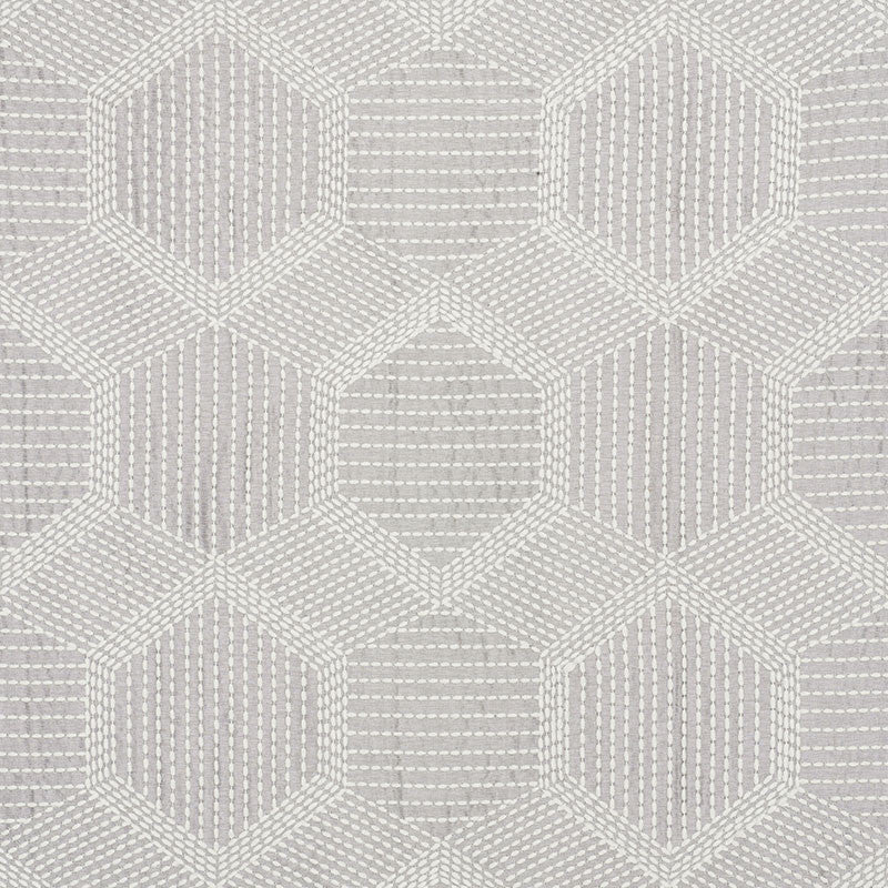 Tortuga Embroidery Grey 73201 by Schumacher Designer Fabric AU NATUREL POLYESTER 60% VISCOSE 40% INDIA </p><p>Repeat: Horizontal: 12 1/4" (31CM) and Vertical: 14 3/4" (37CM) 49.5 - Swanky Fabrics -