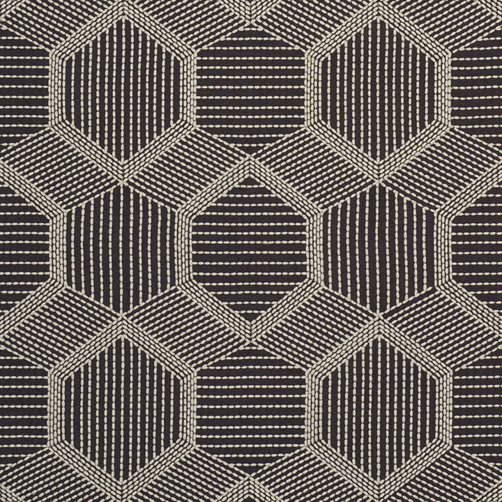 Tortuga Embroidery Black 73202 by Schumacher Fabric Au-Naturel 60% Polyester, 40% Viscose - Horizontal: 12.25 and Vertical: 14.75 49.5 - Fabric Carolina -
