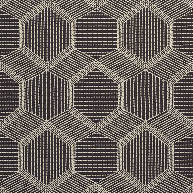 Tortuga Embroidery Black 73202 by Schumacher Designer Fabric AU NATUREL See Sample INDIA - </p><p>Repeat: Horizontal: 12 1/4" (31CM) and Vertical: 14 3/4" (37CM) 49 1/2" (126CM) - Swanky Fabrics -