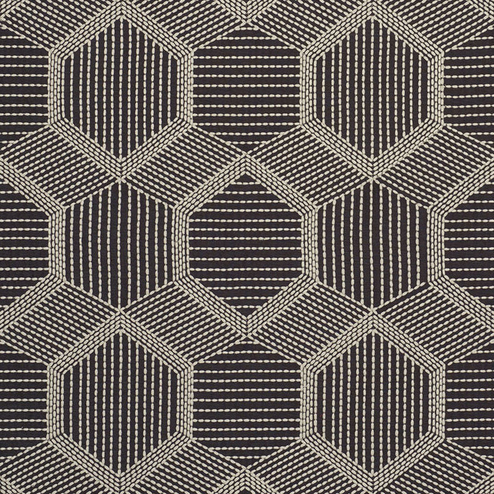 Tortuga Embroidery Black 73202 by Schumacher Designer Fabric AU NATUREL See Sample INDIA - </p><p>Repeat: Horizontal: 12 1/4" (31CM) and Vertical: 14 3/4" (37CM) 49 1/2" (126CM) - Swanky Fabrics -