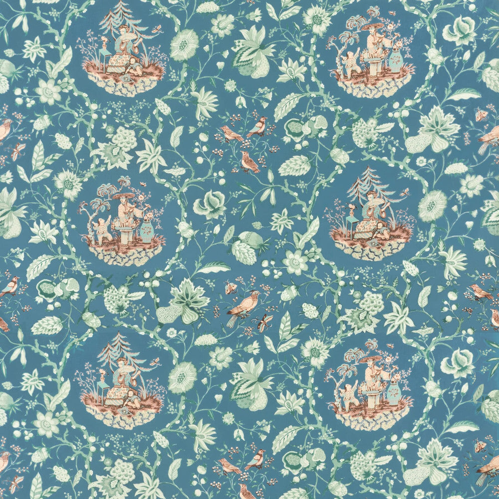 7324-49 Tea Garden by Bassett Mcnab Designer Fabric BASSETT MCNAB PRINTS 100%COT USA Horizontal: 0.000 and Vertical: 36.000 54 in - Swanky Fabrics -