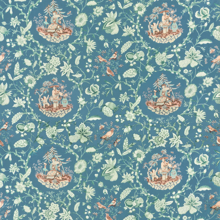 7324-49 Tea Garden by Bassett Mcnab Designer Fabric BASSETT MCNAB PRINTS 100%COT USA Horizontal: 0 and Vertical: 36 54 in - Swanky Fabrics -