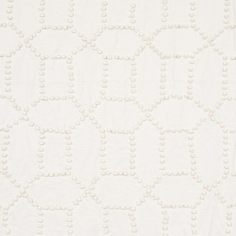 Vento Embroidery Ivory 73281 by Schumacher Designer Fabric NATURA LINEN 25% VISCOSE 75% INDIA </p><p>Repeat: Horizontal: 6 3/5" (17CM ) and Vertical: 7 4/5" (20CM) 50 - Swanky Fabrics -