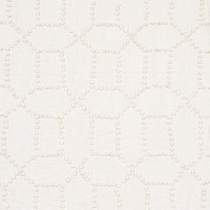 Vento Embroidery Ivory 73281 by Schumacher Fabric
