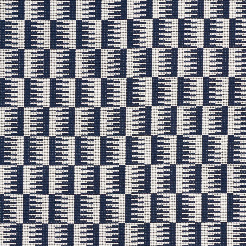 Dovetail Navy 73320 by Schumacher Fabric INDOOR/OUTDOOR II: PRINTS & WOVENS See Sample BELGIUM HEAVY DUTY </p><p>Repeat: Horizontal: 1 1/2" (4CM) and Vertical: 3 1/4" (8CM) 57" (145 CM) - Fabric Carolina -