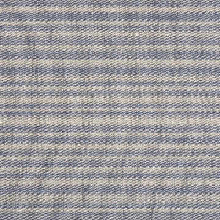 Petra Stripe Indigo 73361 by Schumacher Designer Fabric Au-Naturel 39% Acrylic, 36% Polyester, 19% Viscose, 6% Linen Martindale 50,000 Horizontal: - and Vertical: 23.25 55 - Swanky Fabrics -