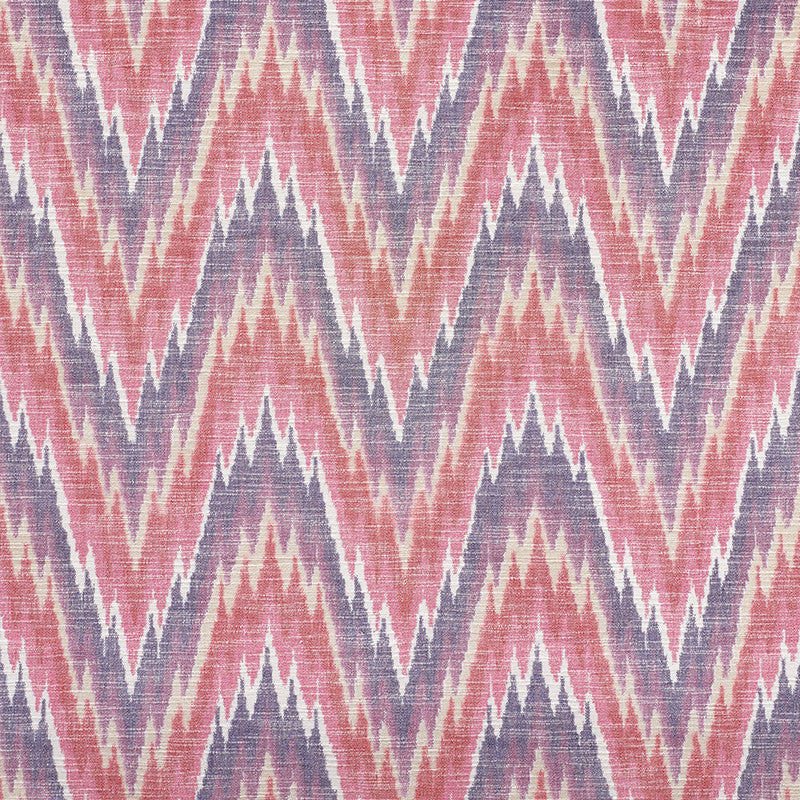 Ibiza Flamestitch Berry 73462 by Schumacher Fabric Happy-Together 100% Cotton - Horizontal: 8.75 and Vertical: 8 53 - Fabric Carolina -