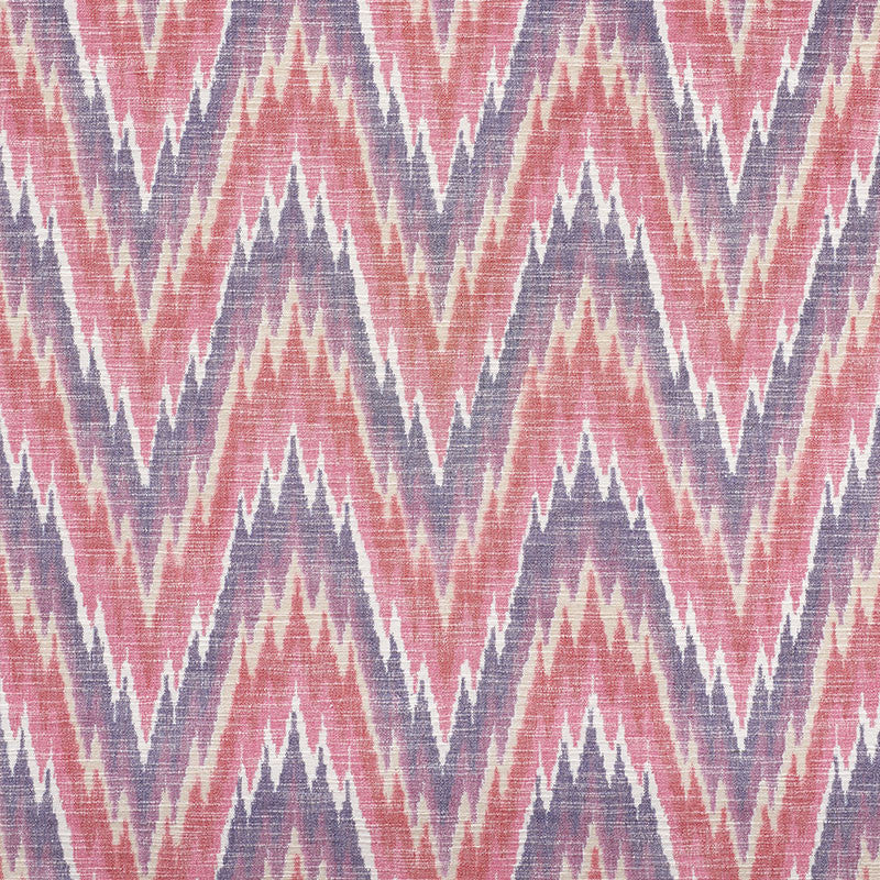 Ibiza Flamestitch Berry 73462 by Schumacher Fabric HAPPY TOGETHER See Sample INDIA - </p><p>Repeat: Horizontal: 8 3/4" (22CM) and Vertical: 8" (20CM) 53" (135CM) - Fabric Carolina -