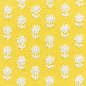Paley Embroidery Yellow 73480 by Schumacher Fabric