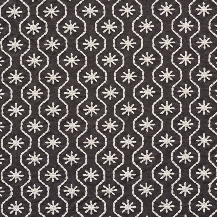 Gigi Embroidery Graphite 73493 by Schumacher Fabric Schumacher Fabric Gigi Embroidery Graphite 73493Fabric LINEN 44% INDIA </p><p>Repeat: H: HORZ. 2" (5CM) , V: VERT. 1 3/4" (4CM) 51 - Fabric Carolina -