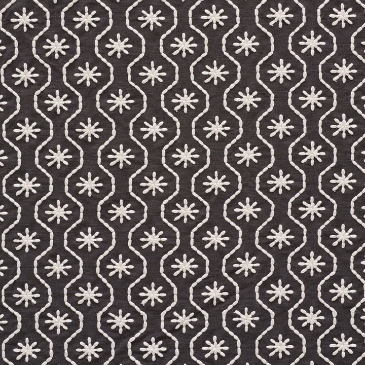 Gigi Embroidery Graphite 73493 by Schumacher Fabric HAPPY TOGETHER LINEN 44% COTTON 36% INDIA </p><p>Repeat: Horizontal: 2" (5CM) and Vertical: 1 3/4" (4CM) 51 - Fabric Carolina -