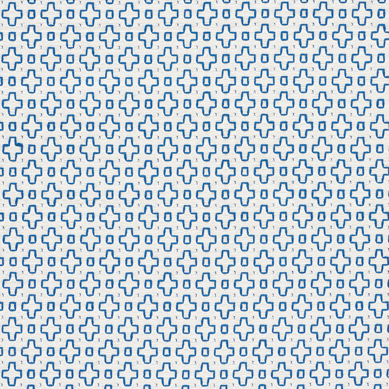 Scout Embroidery Blue 73560 by Schumacher Fabric HAPPY TOGETHER See Sample INDIA - </p><p>Repeat: Horizontal: 1 1/4" (3CM) and Vertical: 1 1/2" (4CM) 54 1/2" (138CM) - Fabric Carolina -