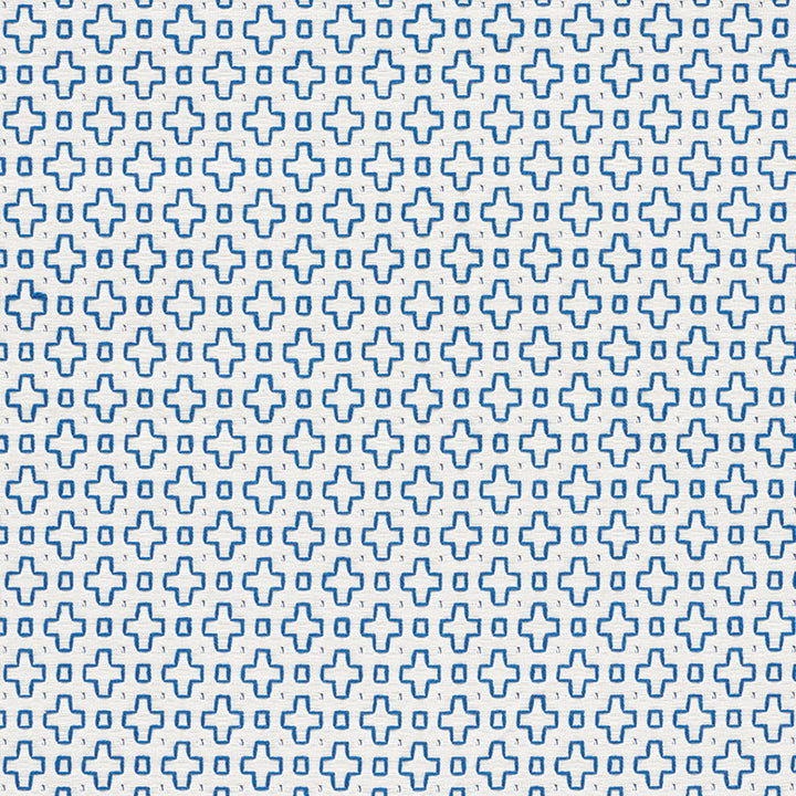 Scout Embroidery Blue 73560 by Schumacher Fabric HAPPY TOGETHER COTTON 100% INDIA </p><p>Repeat: Horizontal: 1 1/4" (3CM) and Vertical: 1 1/2" (4CM) 54.5 - Fabric Carolina -