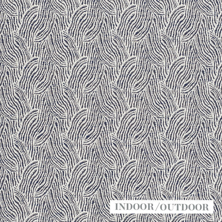 Strata Indigo 73832 by Schumacher Designer Fabric INDOOR OUTDOOR WOVENS See Sample FRANCE - </p><p>Repeat: Horizontal: 6 3/4" (17CM) and Vertical: 7" (18CM) 54" (137CM) - Swanky Fabrics -