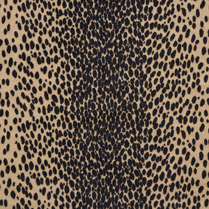 Cheetah Velvet Ebony 73913 by Schumacher Fabric