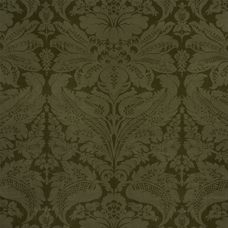 Cordwain Velvet Olive 73951 by Schumacher Fabric CUT & PATTERNED VELVETS See Sample ITALY - </p><p>Repeat: Horizontal: 27" (69CM) and Vertical: 42" (107CM) 56 1/4" (143CM) - Fabric Carolina -
