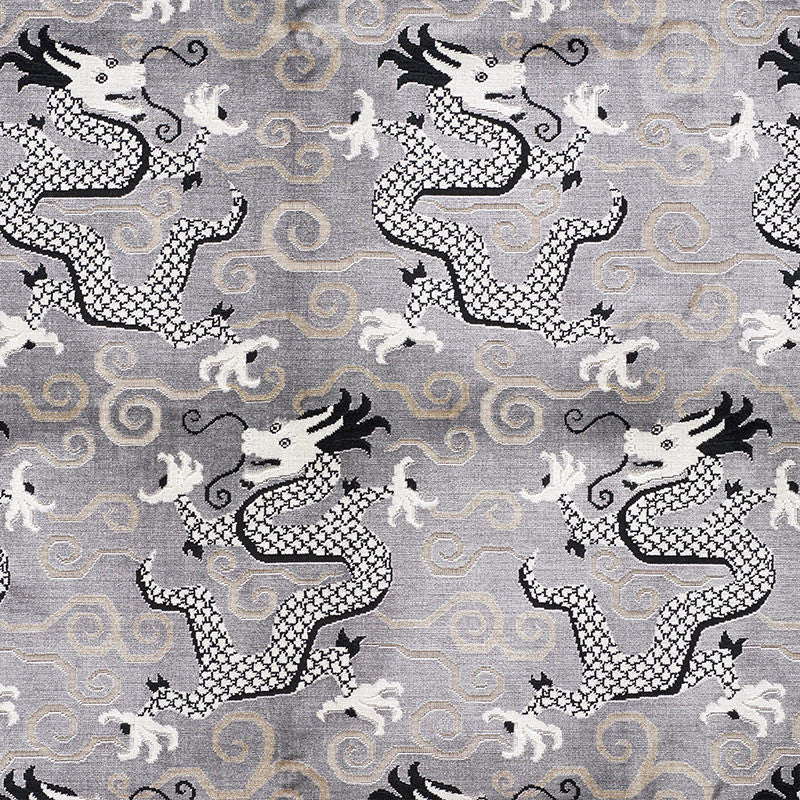 Bixi Velvet Silver 73972 by Schumacher Fabric CUT & PATTERNED VELVETS See Sample BELGIUM - </p><p>Repeat: Horizontal: 13 5/8" (35CM) and Vertical: 26 5/8" (68CM) 54 3/8" (138CM) - Fabric Carolina -