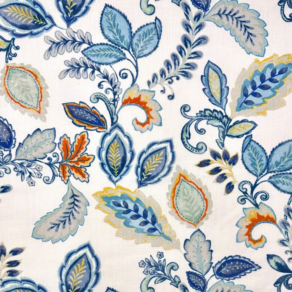 Dahlia Blue Mix by Europatex Fabric Dahlia 100% Cotton 55.00 inches - Fabric Carolina -