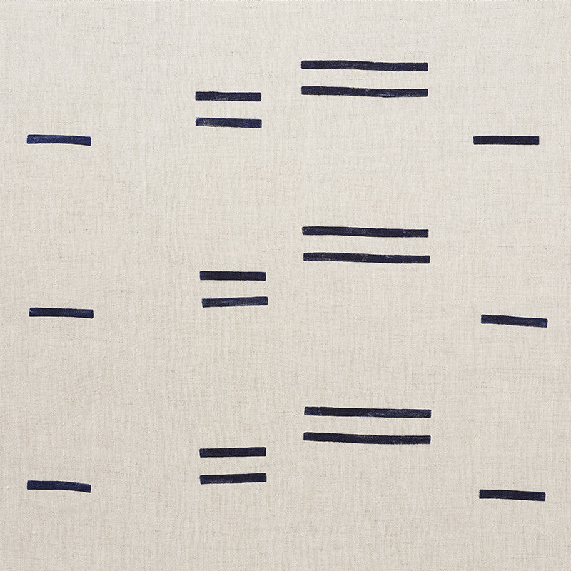 Oaxaca Navy 74000 by Schumacher Fabric Caroline-Z-Hurley 100% Linen - Horizontal: 18 and Vertical: 18 54 - Fabric Carolina -