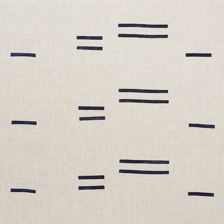 Oaxaca Navy 74000 by Schumacher Designer Fabric Caroline-Z-Hurley 100% Linen - Horizontal: 18 and Vertical: 18 54 - Swanky Fabrics -