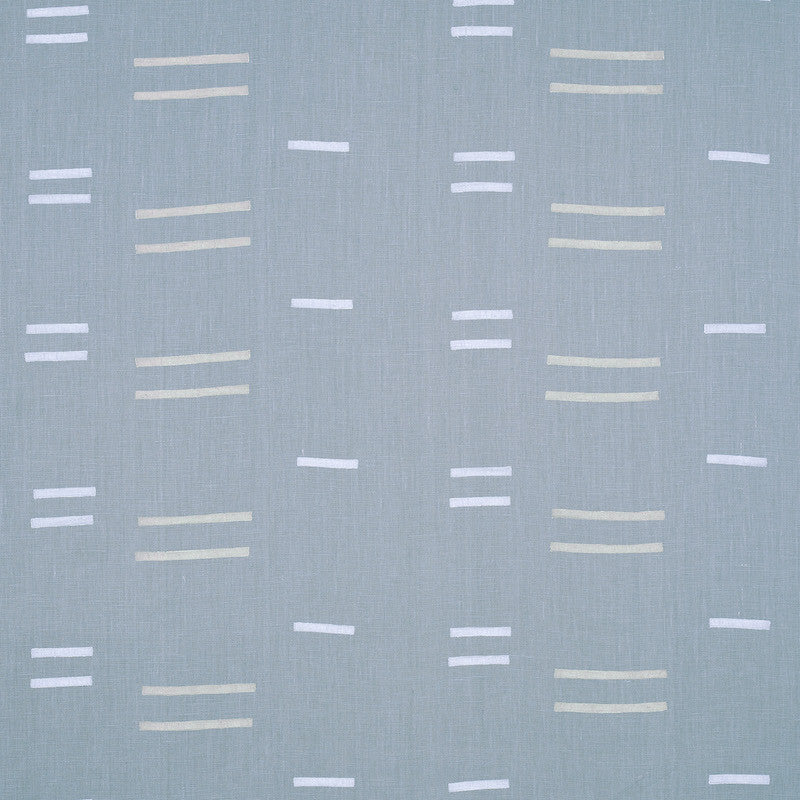 Oaxaca Steel 74001 by Schumacher Fabric CAROLINE Z HURLEY LINEN 100% UNITED STATES OF AMERICA </p><p>Repeat: Horizontal: 18" (45Cm) and Vertical: 18" (45Cm) 54 - Fabric Carolina -