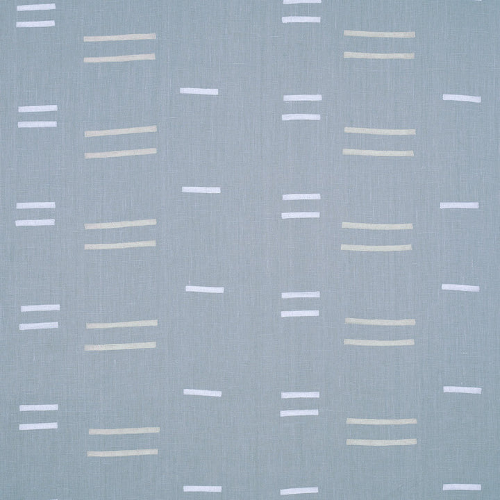Oaxaca Steel 74001 by Schumacher Fabric CAROLINE Z HURLEY LINEN 100% UNITED STATES OF AMERICA </p><p>Repeat: Horizontal: 18" (45Cm) and Vertical: 18" (45Cm) 54 - Fabric Carolina -