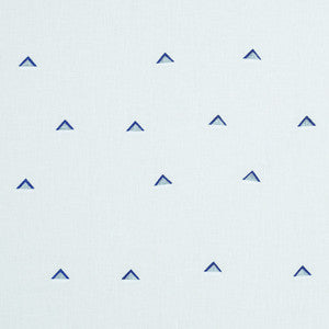 Overlapping Triangles Navy & White 74021 by Schumacher Fabric