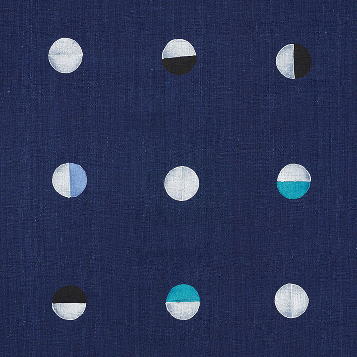 Joshua Tree Indigo Moons 74050 by Schumacher Fabric CAROLINE Z HURLEY See Sample UNITED STATES OF AMERICA MEDIUM DUTY </p><p>Repeat: Horizontal: 19" (48CM) and Vertical: 19" (48CM) 54" (137CM) - Fabric Carolina -