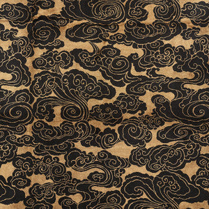 Sozan Velvet Gold & Onyx 74060 by Schumacher Fabric