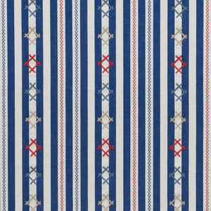 Rhodes Stripe Navy 74460 by Schumacher Fabric