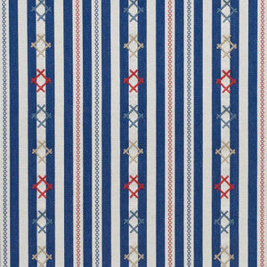 Rhodes Stripe Navy 74460 by Schumacher Fabric