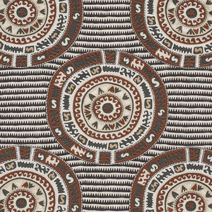 Corfu Black Neutral 74471 by Schumacher Fabric