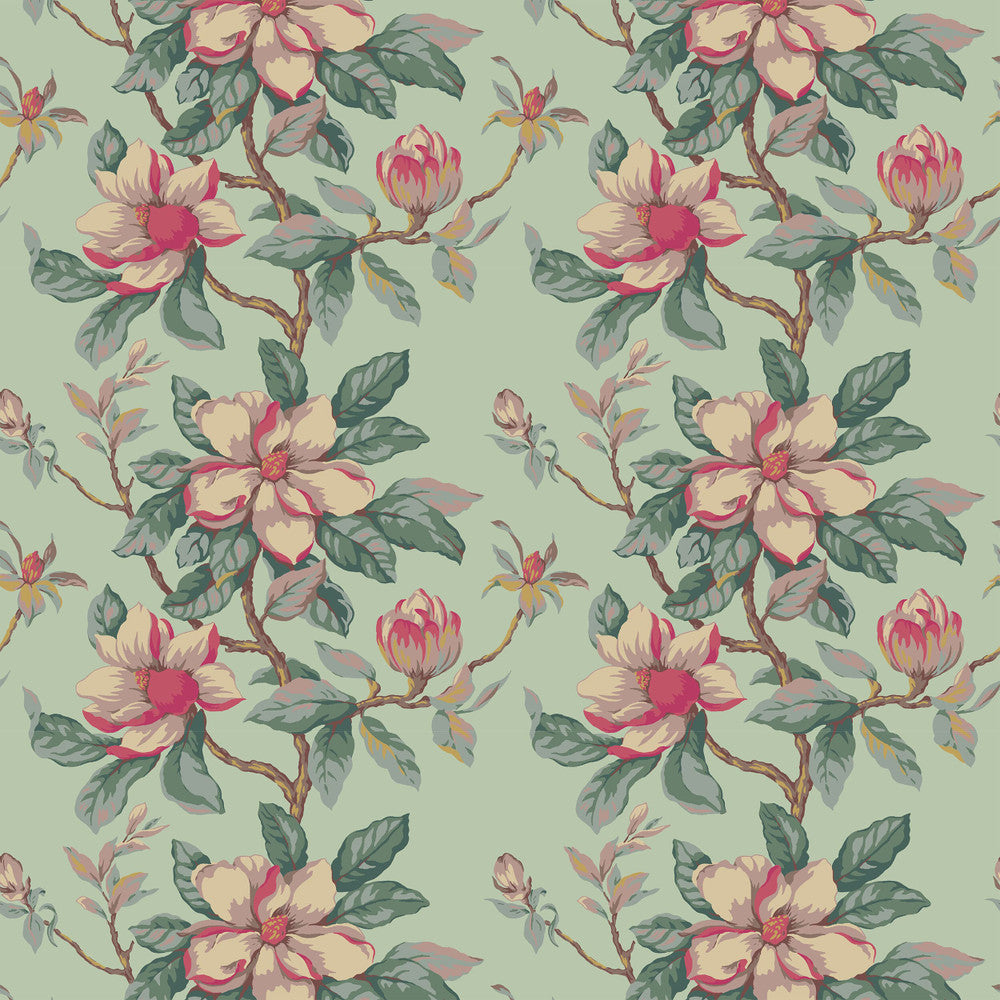 7460-15 Magnolia Grandiflora by Bassett Mcnab Designer Fabric BASSETT MCNAB PRINTS 65%LIN 26%COT 9%NYL UK CATB 117-2013 WYZENBEEK 51 000 DOUBLE RUB WEAR TEST (HEAVY DUTY) Horizontal: 27.000 and Vertical: 25.250 54 in - Swanky Fabrics -