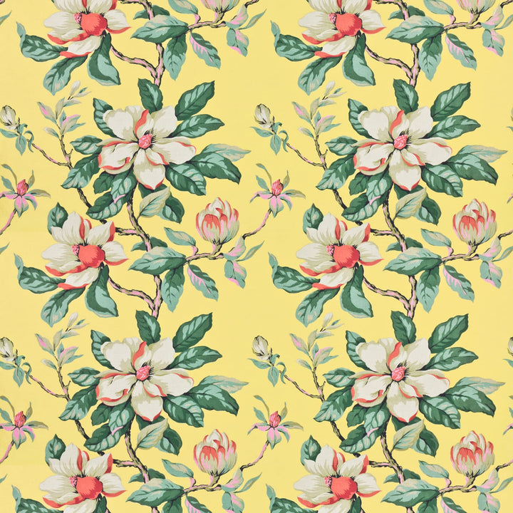 7460-9 Magnolia Grandiflora by Bassett Mcnab Fabric BASSETT MCNAB PRINTS 70%COT 30%LIN USA </p><p>Repeat: 25.25 54 in - Fabric Carolina -