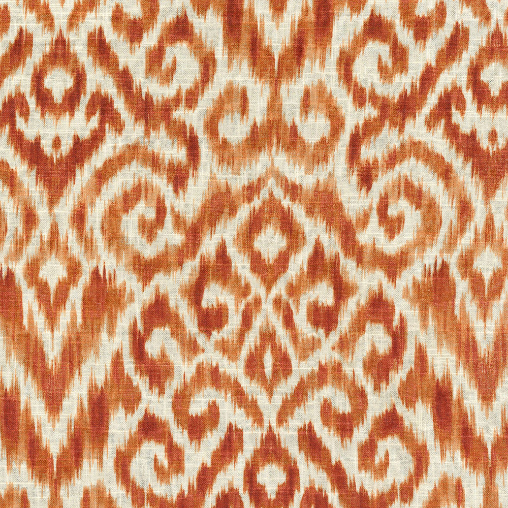 Thompson Ikat Persimmon 750572 by Williamsburg Fabric - 55% LINEN 45% COTTON CHINA N/A Horizontal: 6.75 and Vertical: 27 54 - Fabric Carolina -