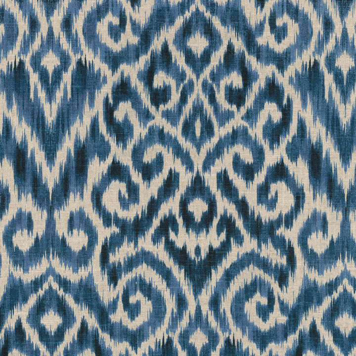Thompson Ikat Ink 750573 by Williamsburg Fabric CWF CLASSICS V 55% Linen 45% Cotton CHINA Horizontal: 6.75" and Vertical: 27.00" 54" - Fabric Carolina -