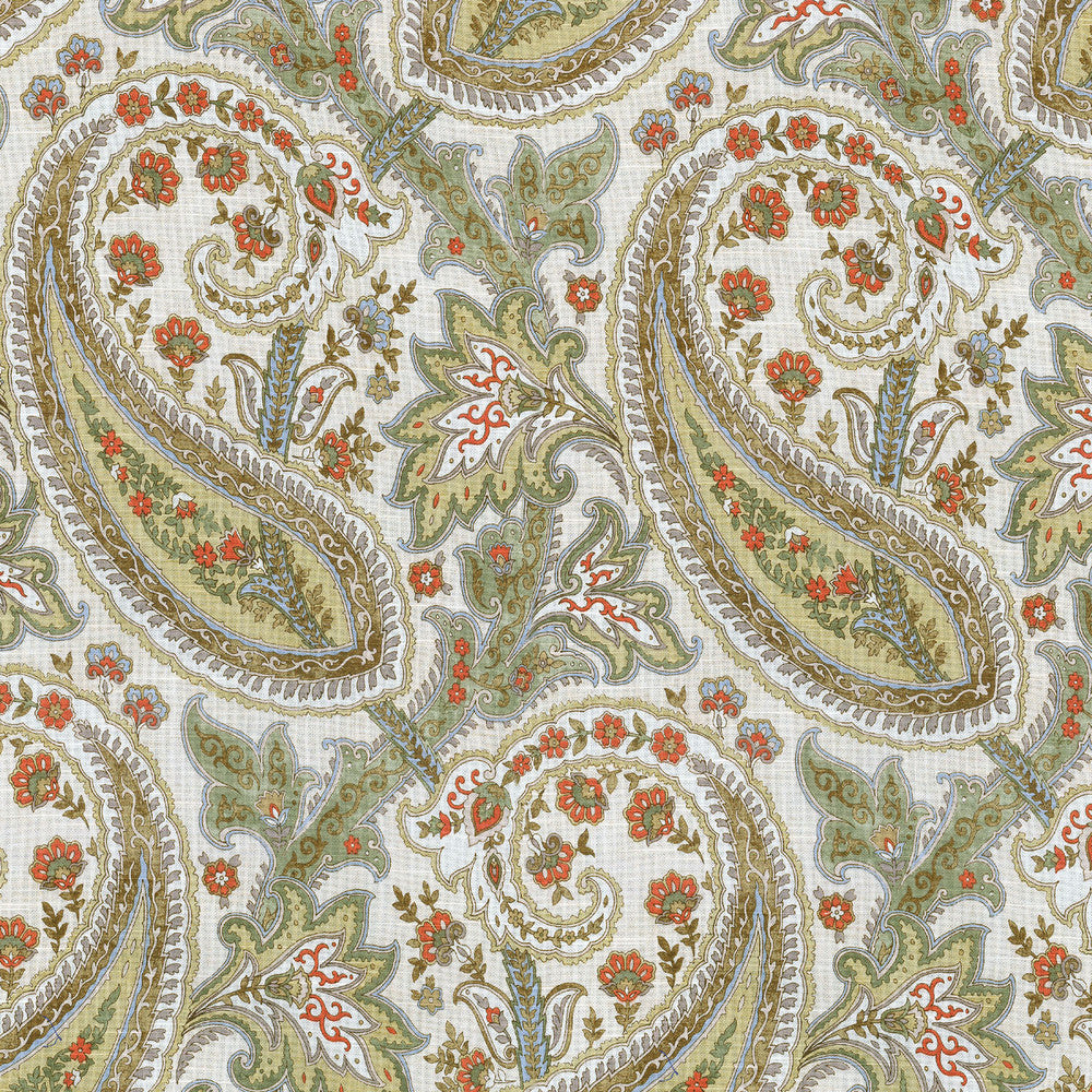 Plumtree Paisley/ Spring 750611 by Williamsburg Fabric ELEMENTS OF STYLE 100% Cotton CHINA Horizontal: 13.50" and Vertical: 27.00" 54" - Fabric Carolina -