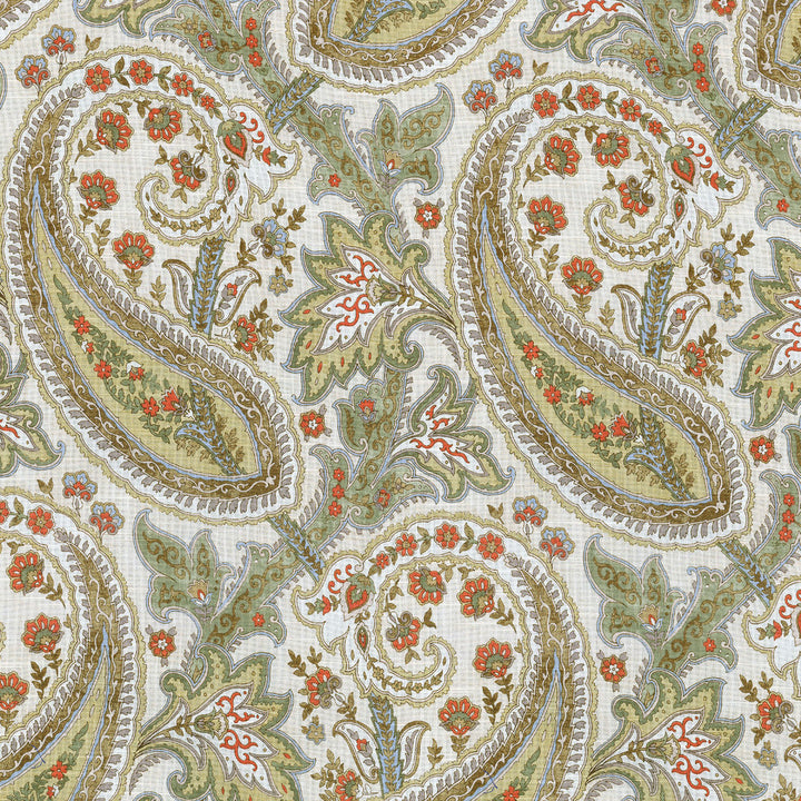 Plumtree Paisley/ Spring 750611 by Williamsburg Fabric - 100% Cotton CHINA Horizontal: 13.5 and Vertical: 27 54 - Fabric Carolina -