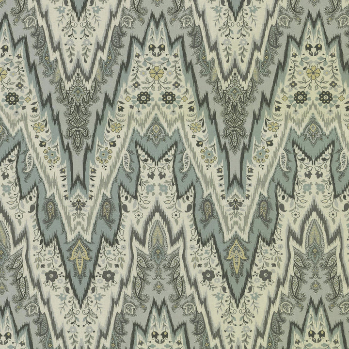 Bray Flamestitch Mineral 750692 by Williamsburg Fabric - 100% Cotton PERU Horizontal: 13.5 and Vertical: 12.6 54 - Fabric Carolina -
