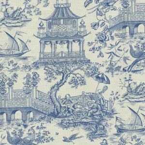 Chinoiserie Toile Porcelain 750702 by Williamsburg Fabric
