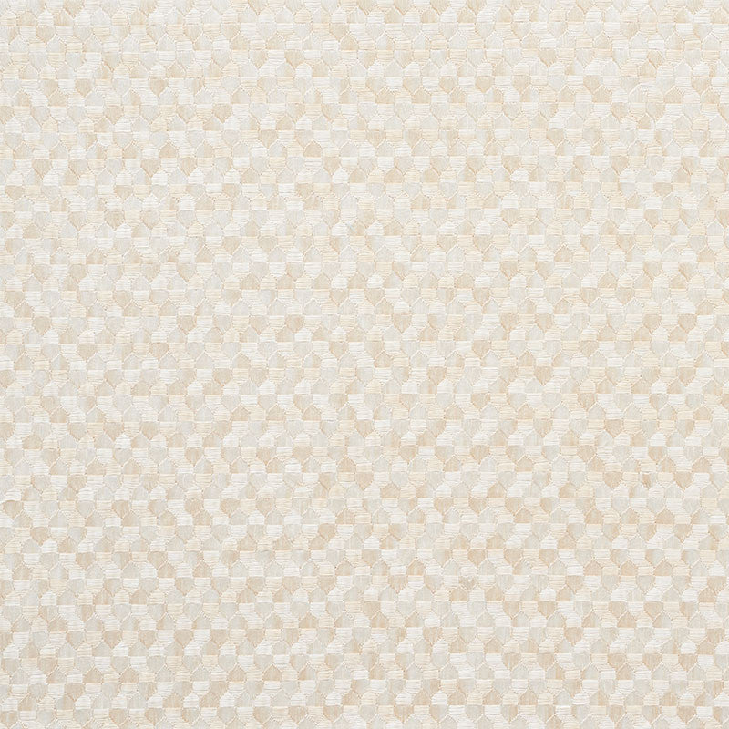 Ivins Embroidery Ivory 75120 by Schumacher Designer Fabric RELAXED GLAMOUR See Sample INDIA - </p><p>Repeat: Horizontal: 3/4" (2CM) and Vertical: 1 1/4" (3CM) 50" (127CM) - Swanky Fabrics -